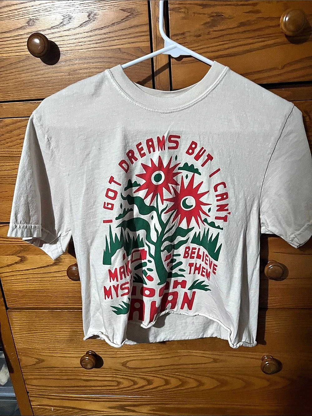 Graphic Short Sleeve Tee in White & Red